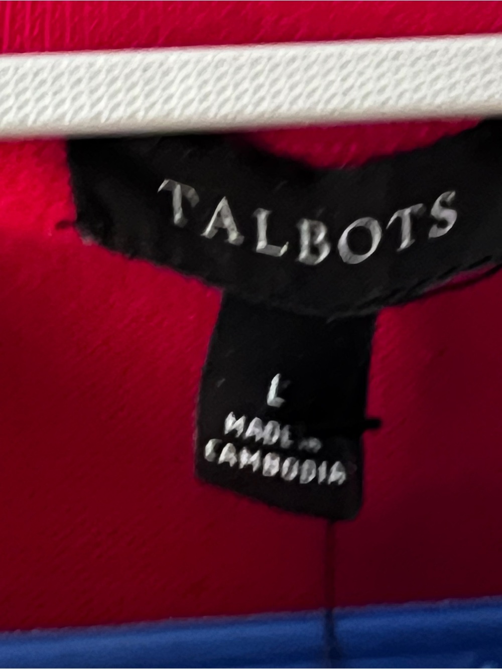 Talbots Bright Red Rhinestone-Button Cardigan - Picture 2 of 3